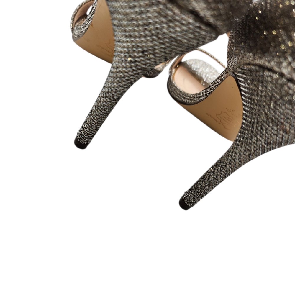 Nina Sparkling Gold Heels with Bow‎ Size 6.5 - Picture 4 of 12